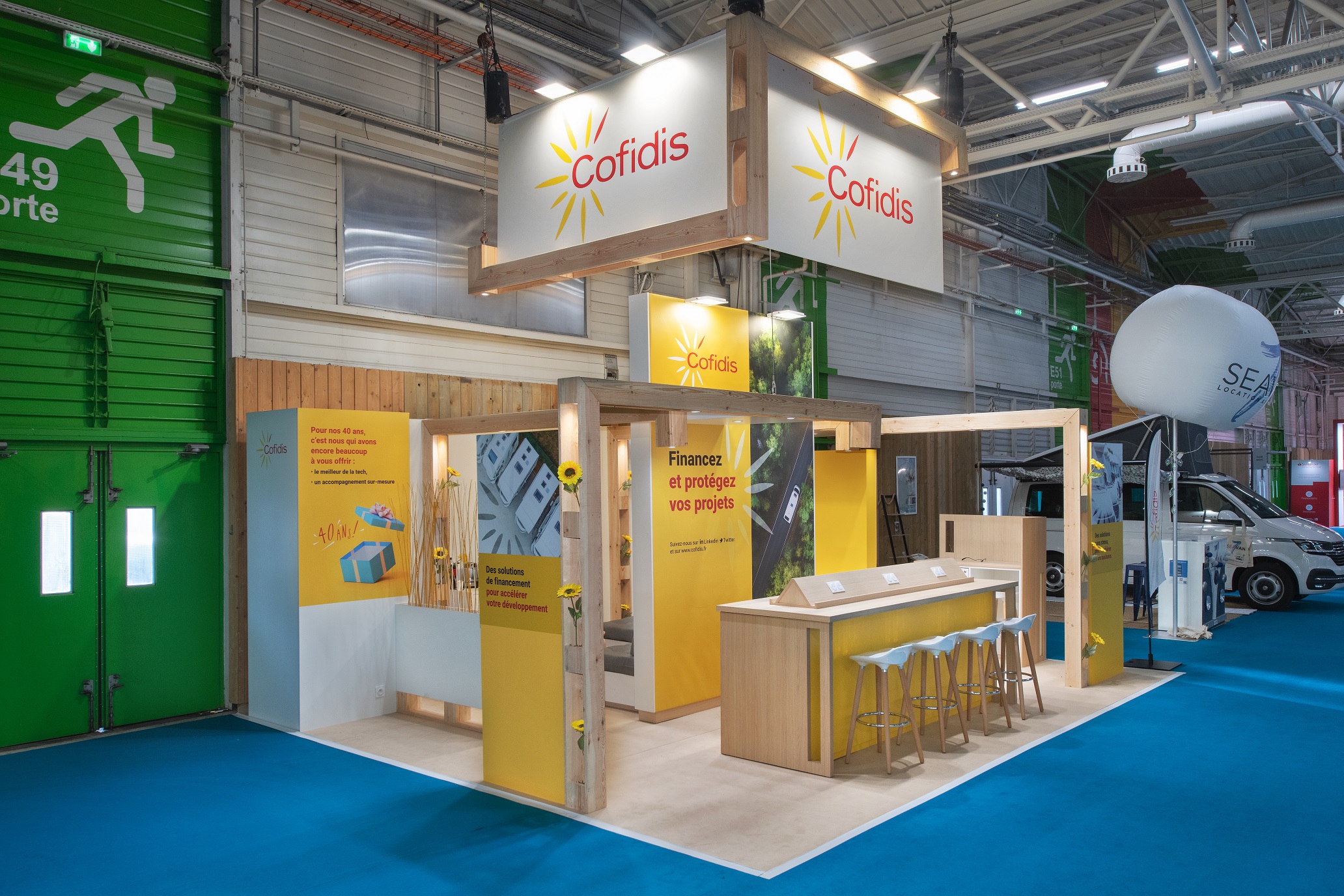 Arc et typ réalise le stand de Cofidis sur la Foire de Paris et le salon VDL