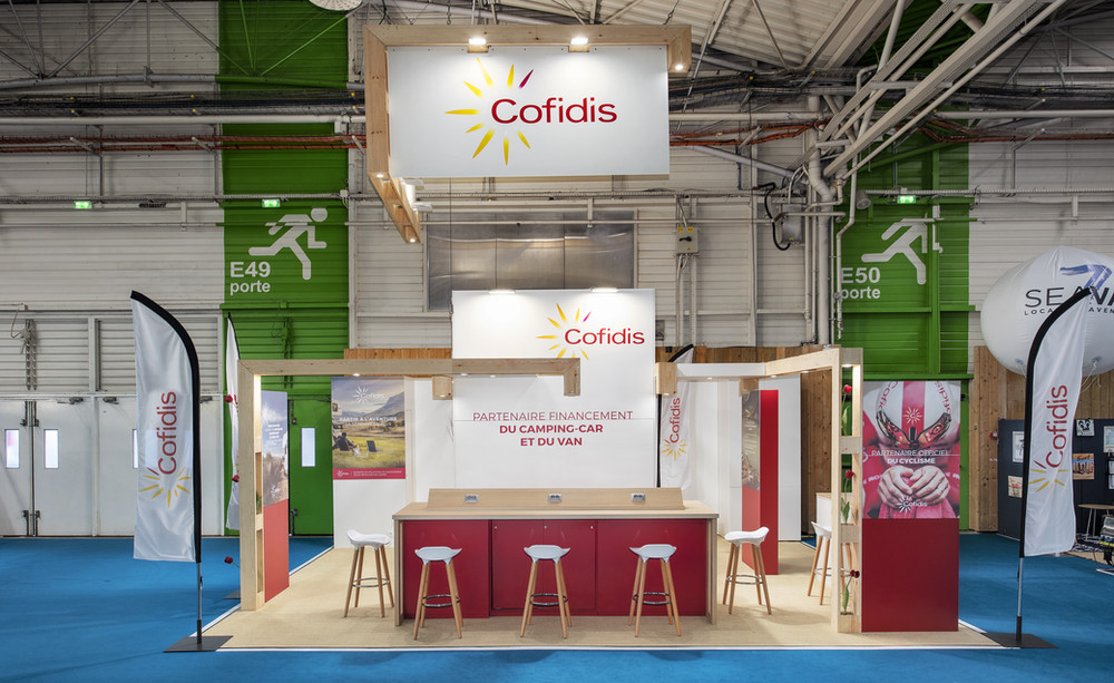 Création du stand COFIDIS sur le salon VDL