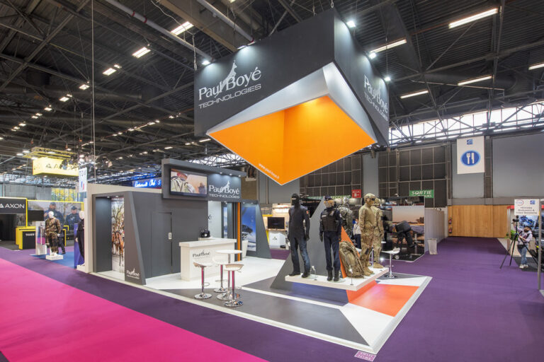 Réalisation de trois stands sur le salon MILIPOL