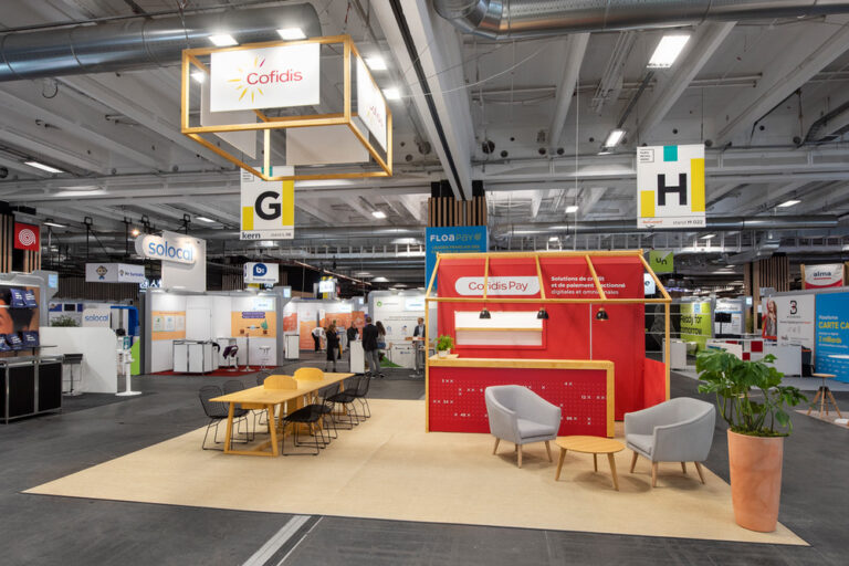 Arc et Typ en charge du stand COFIDIS sur le salon Paris Retail Week